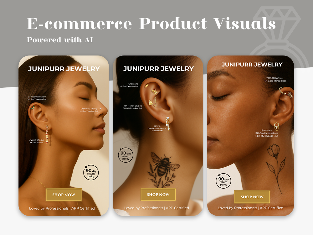 Junipurr Jewelry AI Model Showcase